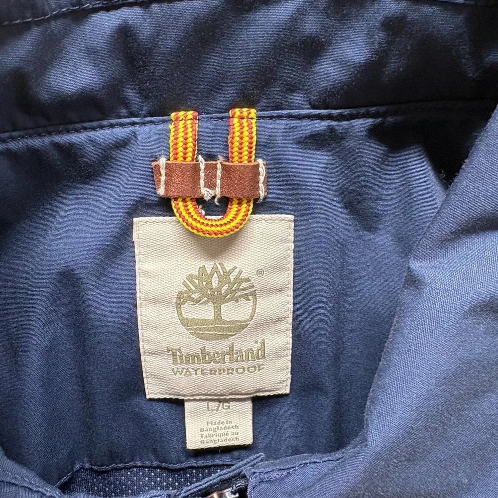 Timberland Field‎ Jacket Mens Large Blue Long Sleeve Hyvent Water Repellent